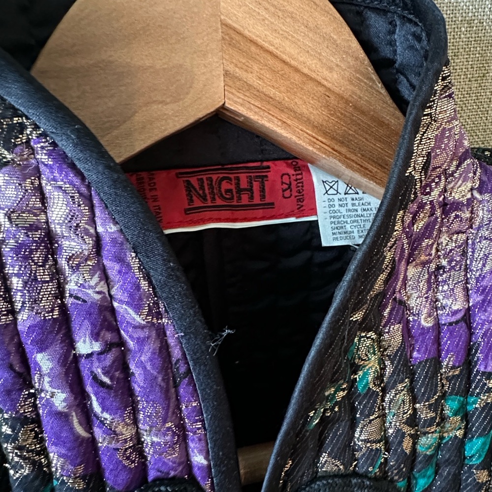 Valentino Night Metallic Brocade Jacket Size 6 - Picture 2 of 13